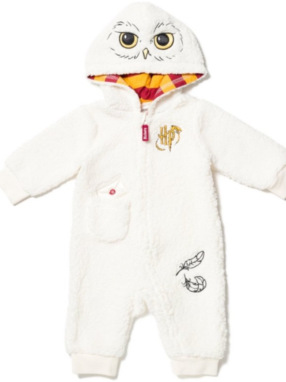 Harry Potter Baby Costume Zip Front Hooded Hedwig